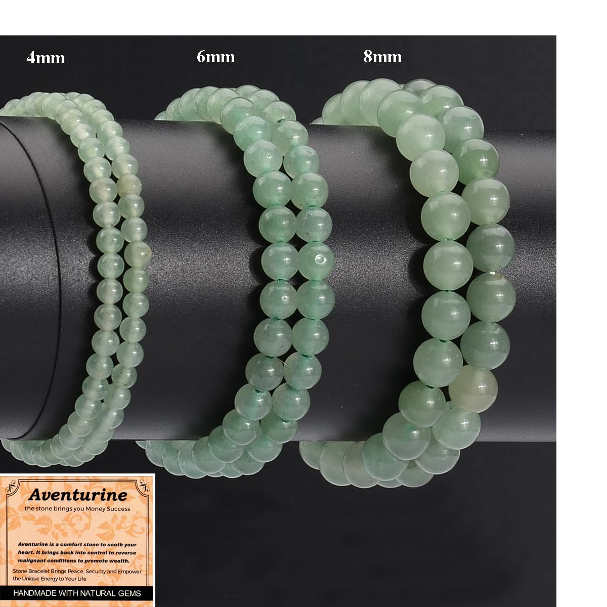 Aventurine Bracelet 2024 Handmade 8mm Grade AAA South African Adventurine Beaded Gemstone Bracelet Green Natural Stone Bracelet Stack Bracelet